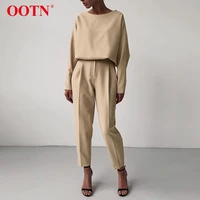 ootn office ladies high waist khaki pants women spring autumn brown casual trousers zipper pocket solid female pencil pants 2021