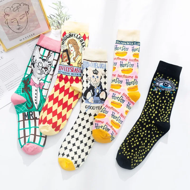 

French Lolita Cute Cat Men And wWomen Retro Art Stockings