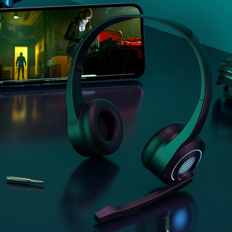 

Colorful Light Wired Headphones with Microphone for Computer Gamers Headphones Surround Sound Stereo 3.5mm Plug