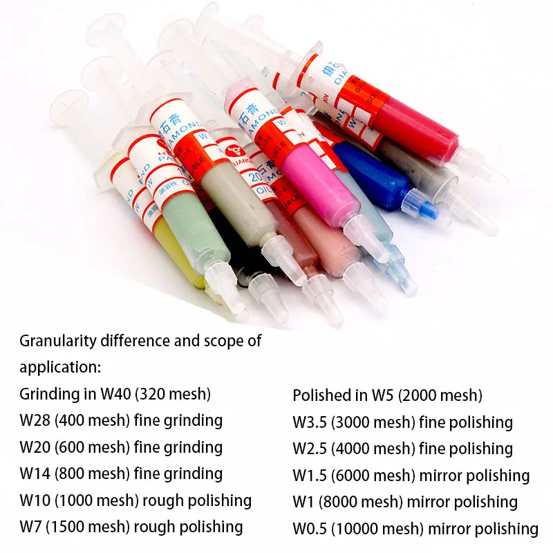 5 шт. W0.5-W40 Grit320-10000 Алмазная абразивная игла для ввода пасты шлифовальная трубка