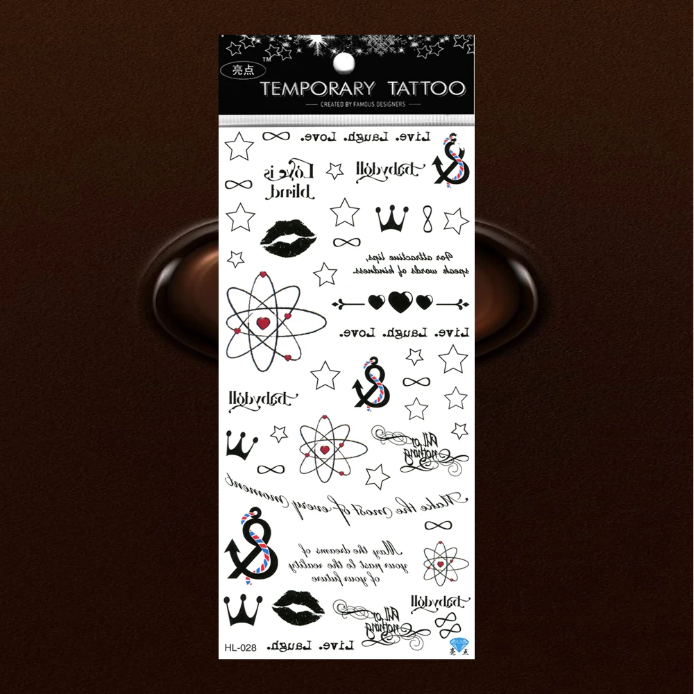 5 шт./лот водостойкая татуировка сердце рука Infinito бесконечность Временные