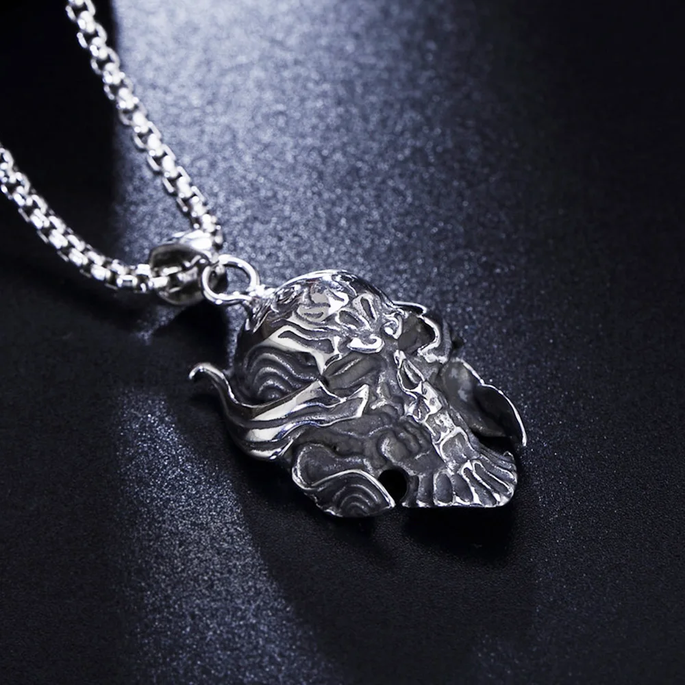 Ожерелье с подвеской в виде готического Хелла демона черепа кулон стиле панк