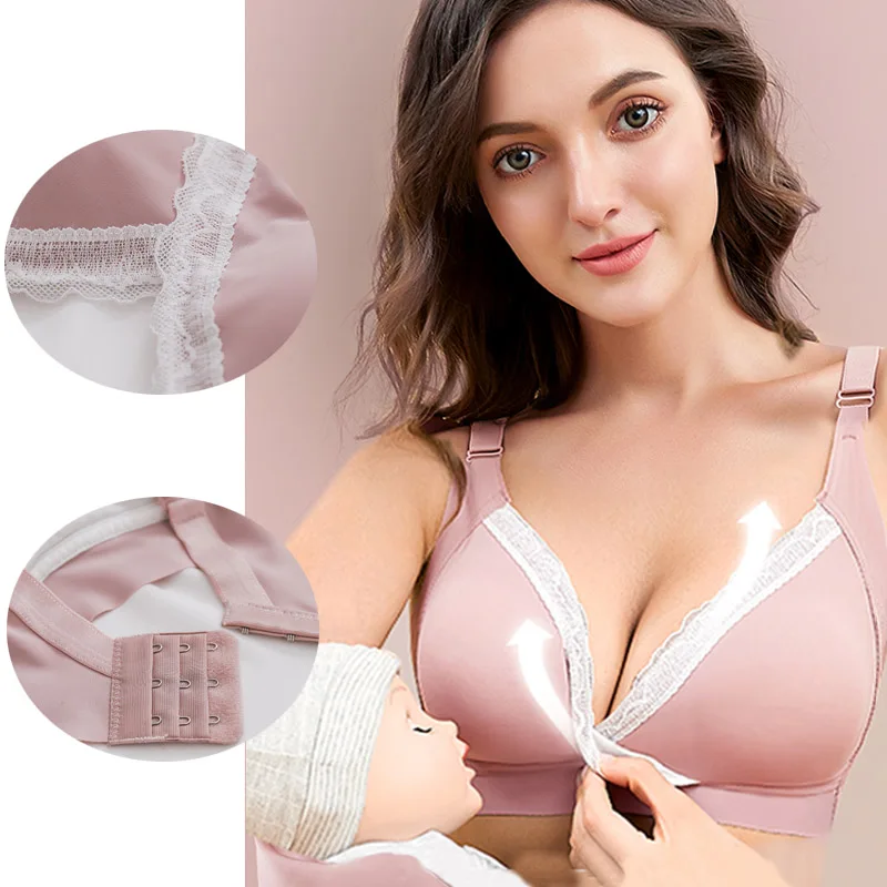 

Wirefree Nursing Clothing Cotton Breastfeeding Bra for Pregnant Women Pregnancy Breast Sleep Underwear Soutien Gorge Allaitement