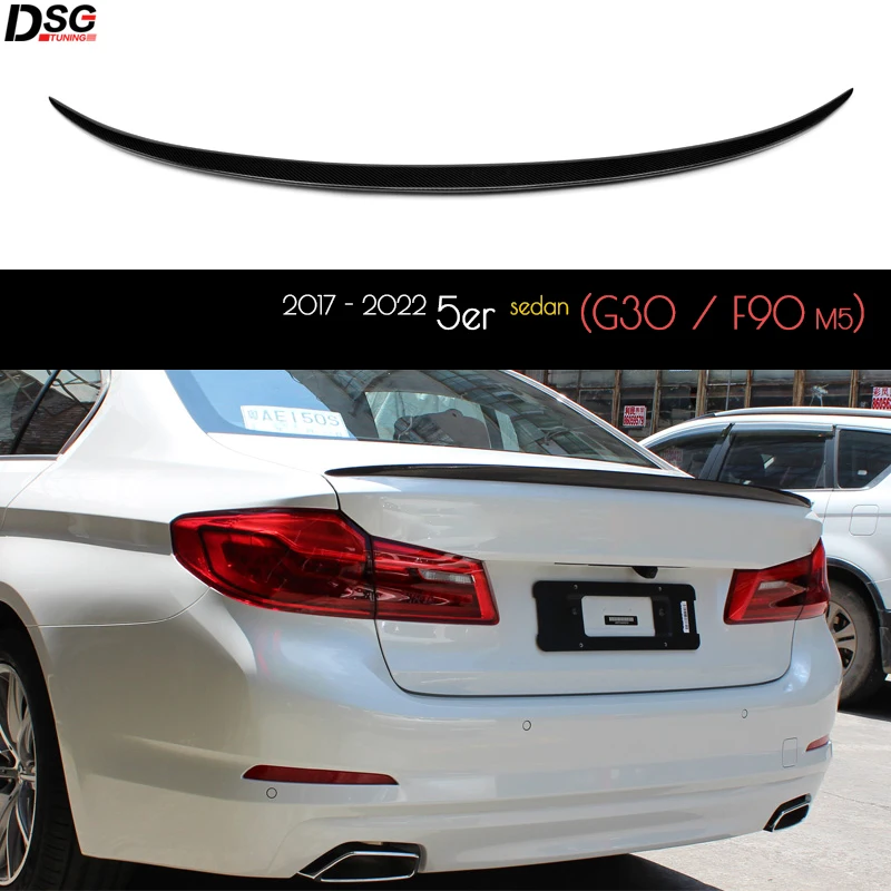 Задний спойлер для загрузки 3*3 багажника из углеродного волокна BMW G30 5 Series (2017 2022) и