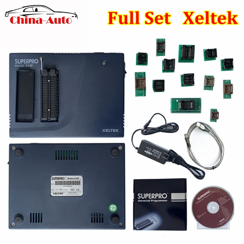 Оригинальный Xeltek Superpro 610P с 13 адаптерами высокоскоростное устройство USB
