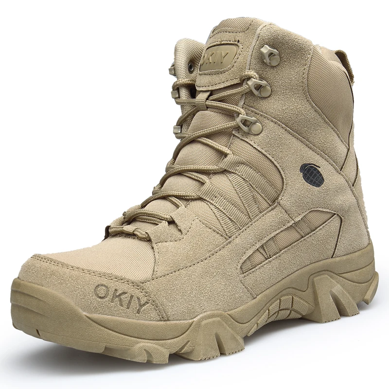 

New Autumn Winter Military Boots Outdoor Male Hiking Boots Men Special Force Desert Tactical Combat Ankle Boots Men Work Boots