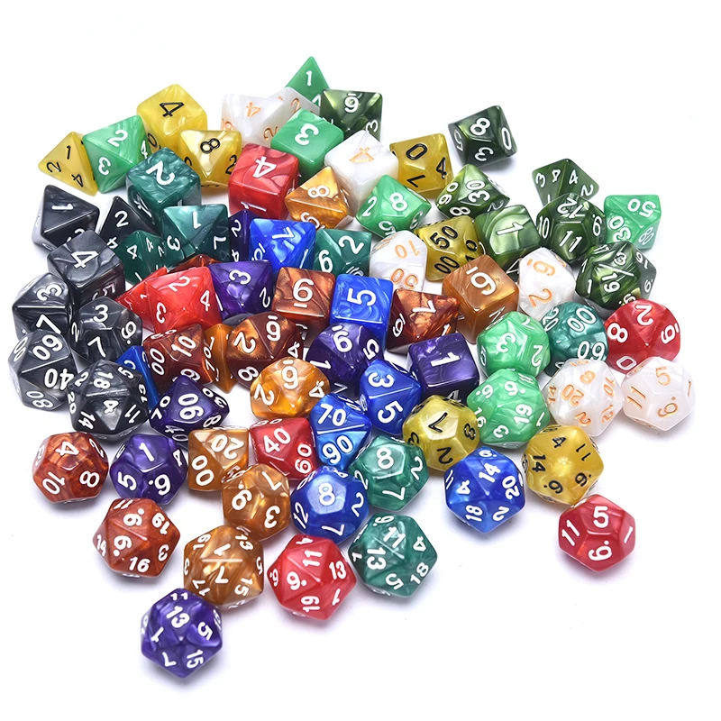 

7PCS 11 Colors TRPG Versatile Dice Polyhedral Games Set Board Game Entertainment