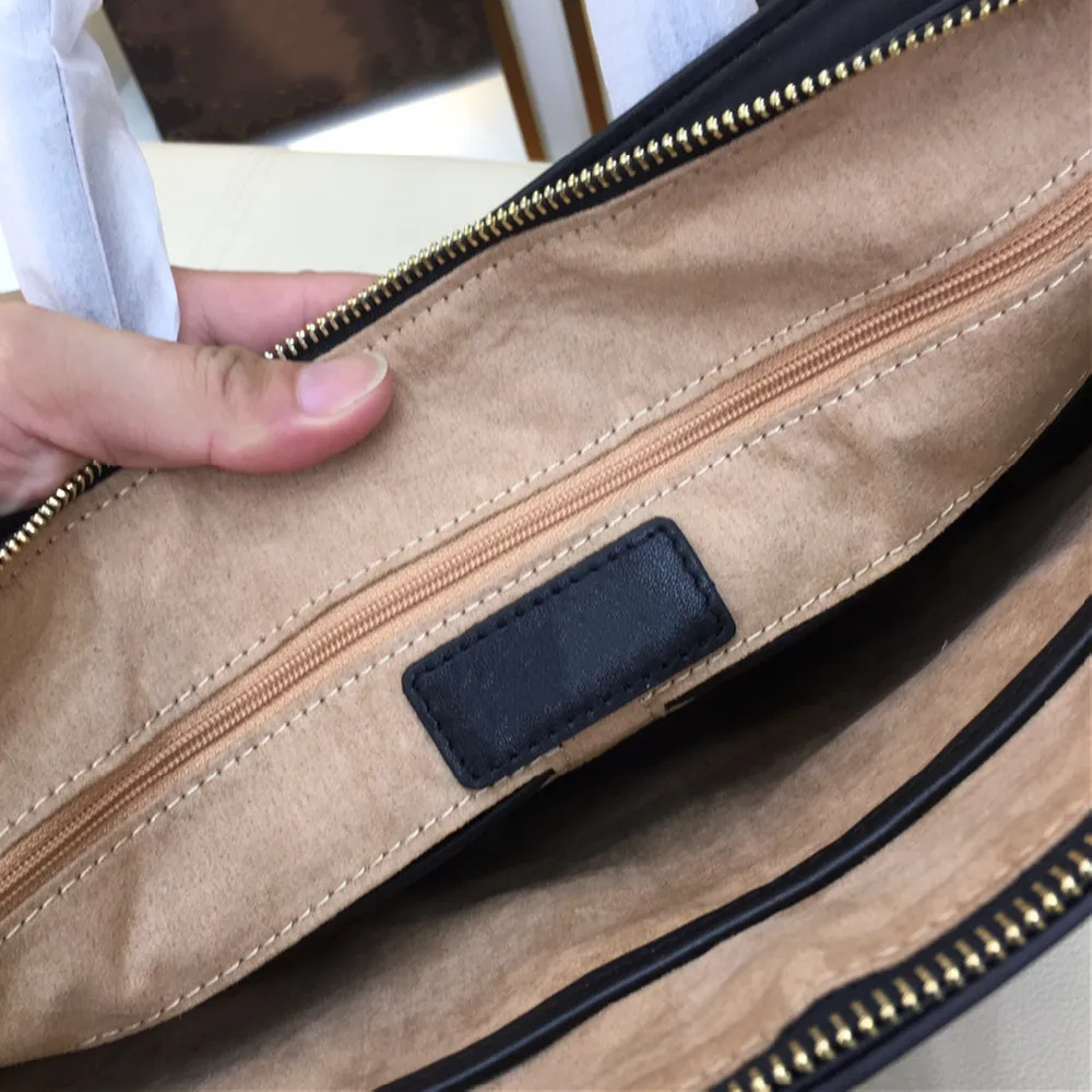 

2021 Men's High-end Luxury Leather Business Document Computer Notebook Shoulder Messenger Bag38cm