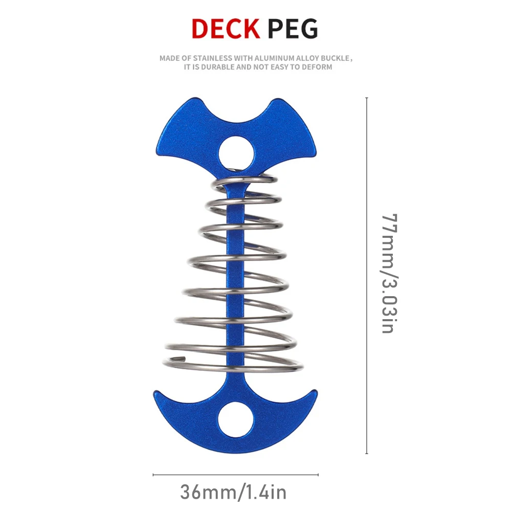 Tent Rope Tensioners Adjustable Fishbone Deck Anchor Pegs Windproof Octopus Nail + Carabiner for Traveling Hiking | Спорт и