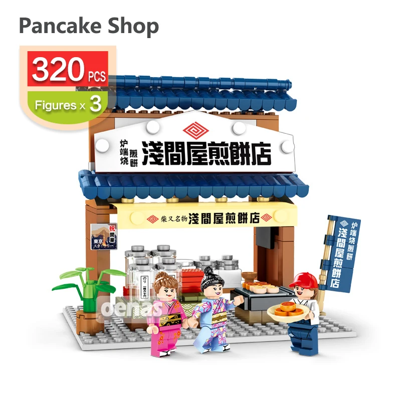 SEMBO City Architecture японская мини уличная еда суши Takoyaki Ramen магазин Чайный домик Модель