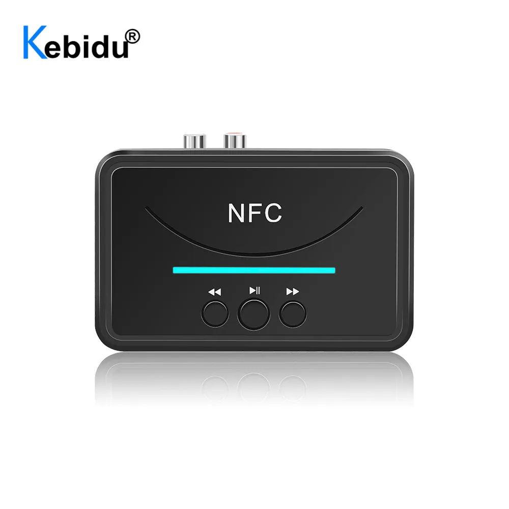 Kebidu Bluetooth NFC 5 0 приемник A2DP AUX 3 мм RCA Jack USB Smart Playback стерео аудио беспроводной адаптер