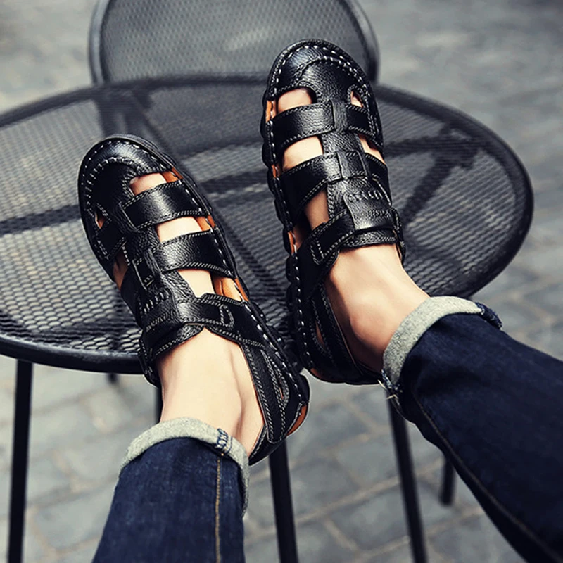 

Hook & Loop Soft Summer Sports Beach & Outdoor Sandals Men Shoes Casual Trekking Sandals Pria Man Fashion Outdoor Casual Sneaker