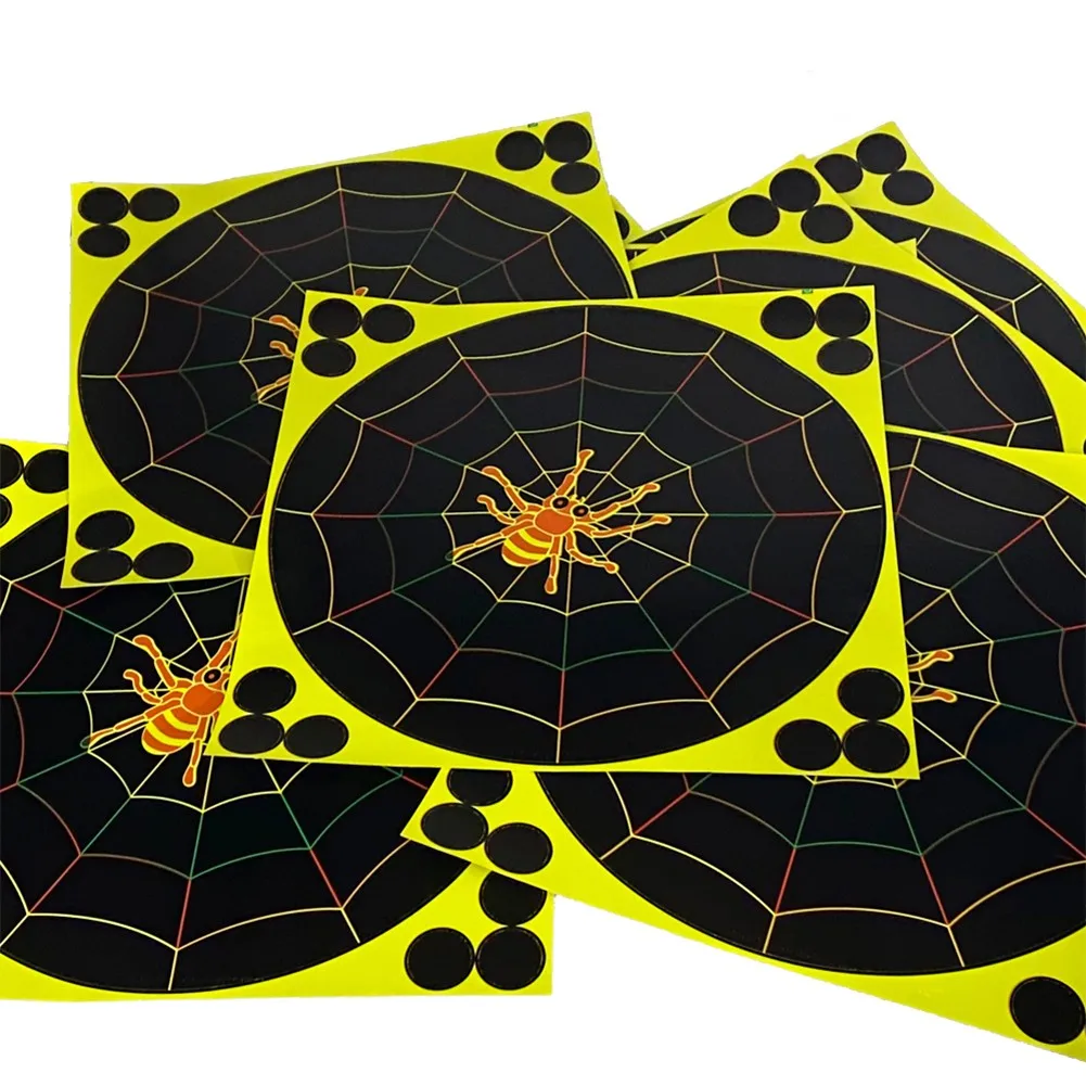 

10 Pcs Splatter Flower Target 12-Inch Adhesive Reactivity Targets Stickers Hunting Shooting Gun Rifles Target Dots Sticker