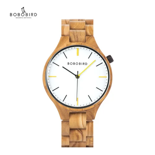 Серебристый Мужские часы BOBO BIRD Wood повседневные Модные кварцевые часы подарки для фестиваля гравировальный циферблат коробка - Цвет: Серебристый