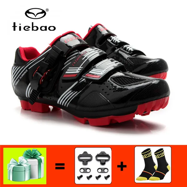 TIEBAO, обувь для велоспорта, мужские кроссовки, женские, sapatilha ciclismo, mtb, горный велосипед, для верховой езды, самоблокирующиеся, Superstar original, обувь - Цвет: 1330 balck with gift
