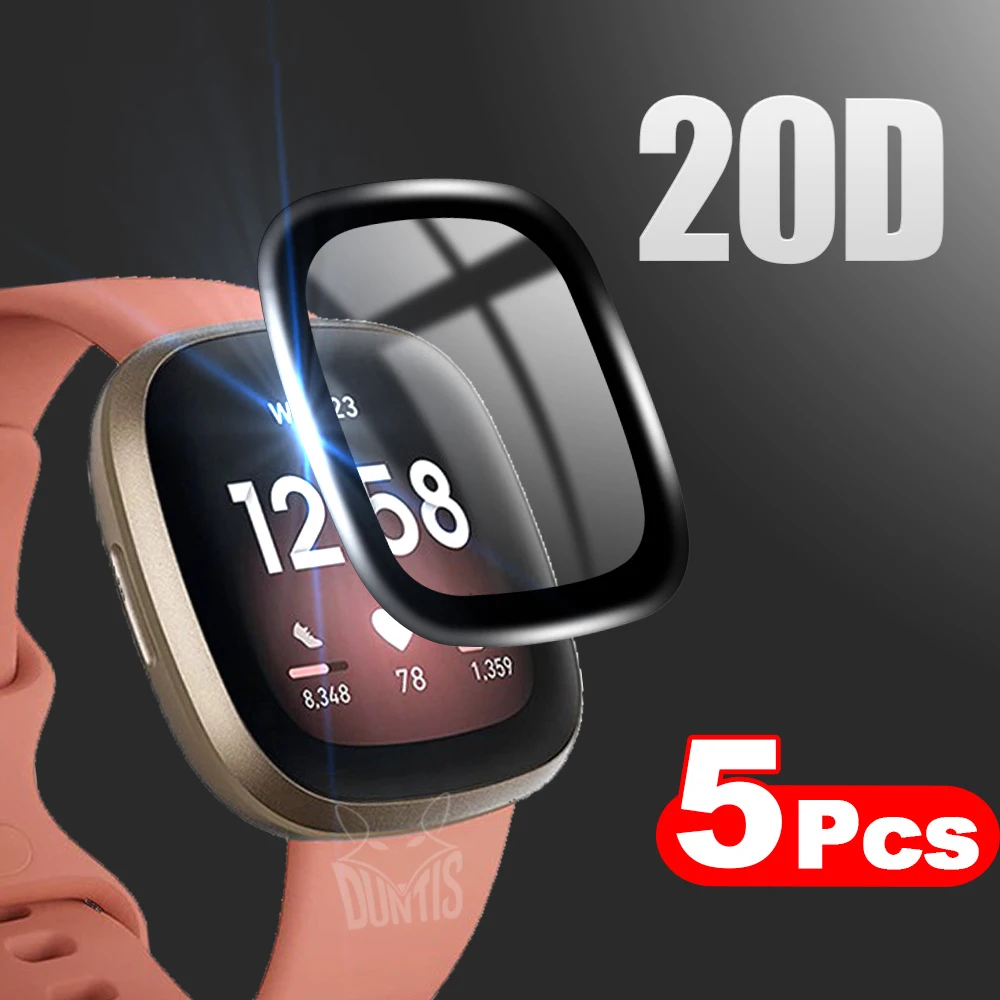20D изогнутый край Полное покрытие мягкая защитная пленка для Fitbit Sense Versa 3 2 Смарт