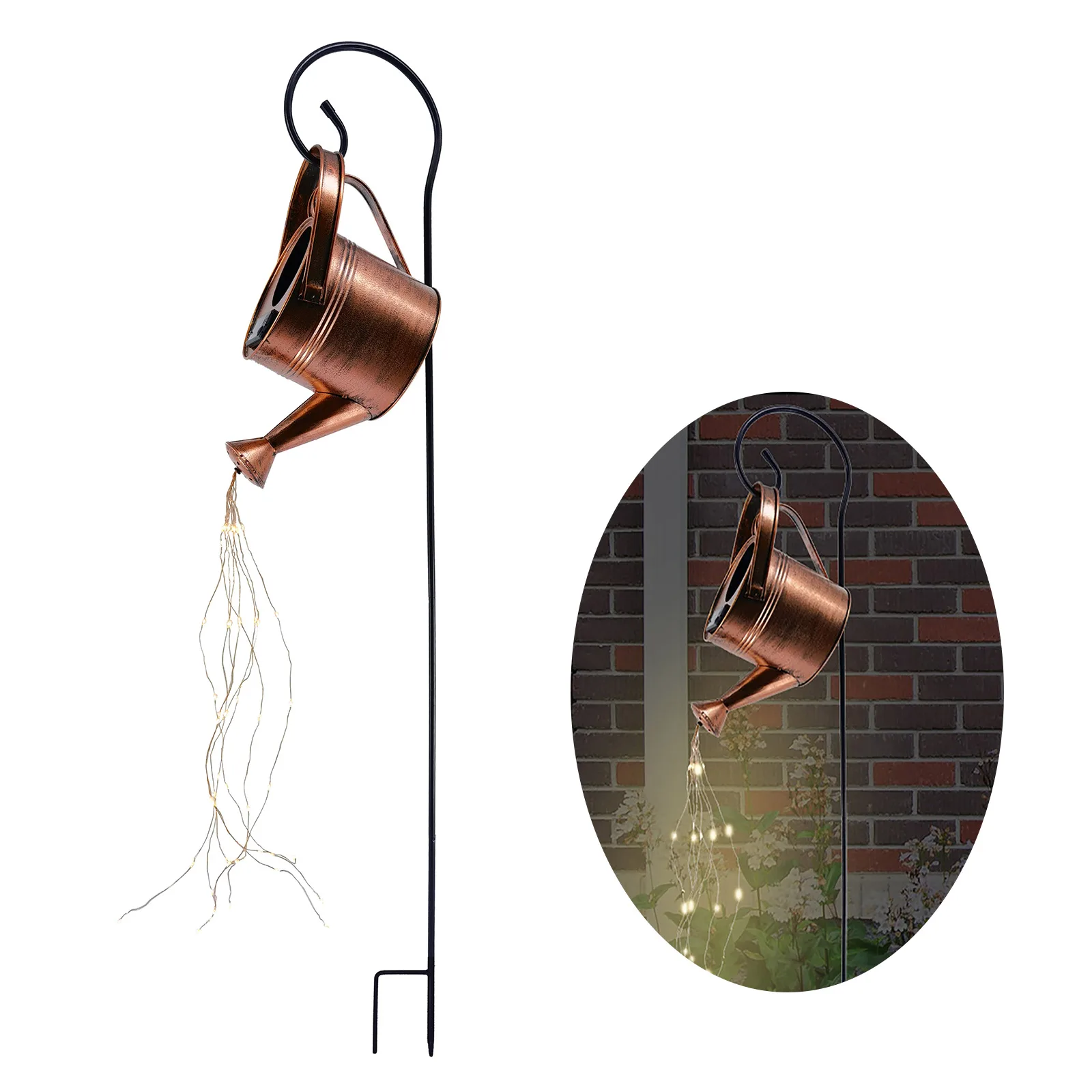 

Декоративный светильник на солнечной батарее для газона, железная гирлянда со звездами, уличный садовый декор для внутреннего дворика, све...