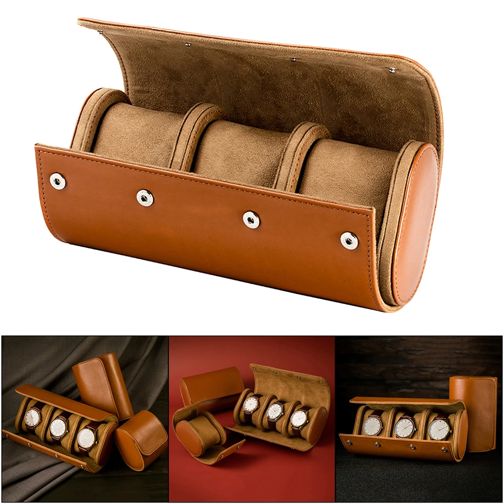 3 слота коробка для хранения часов в рулоне Дорожный Чехол шикарный портативный