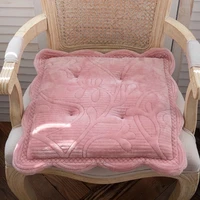 flannel buttock sitting pad office chair cushion solid soft seat mat home europe velvet fabric