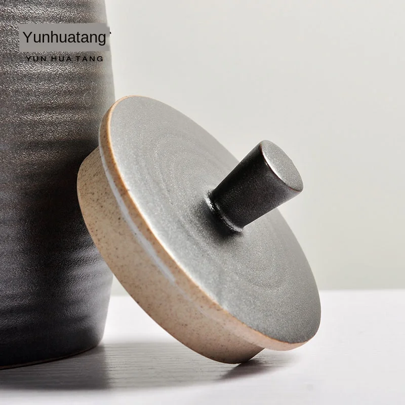 Керамическая чайная посуда кунг-фу винтажная керамическая банка ручной работы с