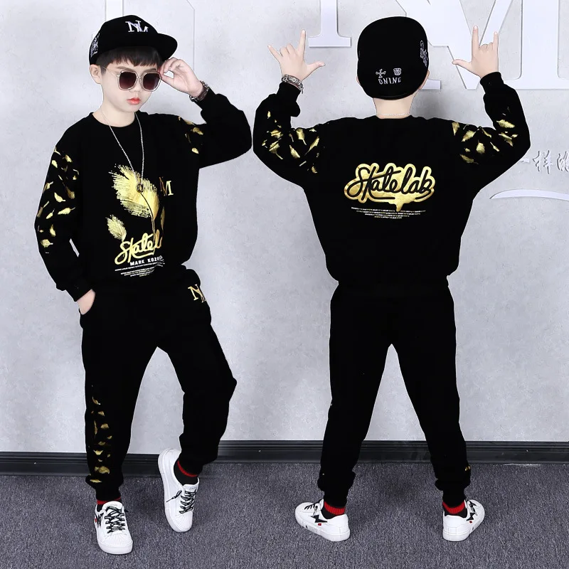 

2PCS Children Clothing Sets Cotton Autumn Winter Korean Style Children Sweatshirt Top + Pants Sport Suit Kids Tracksuits for Boy