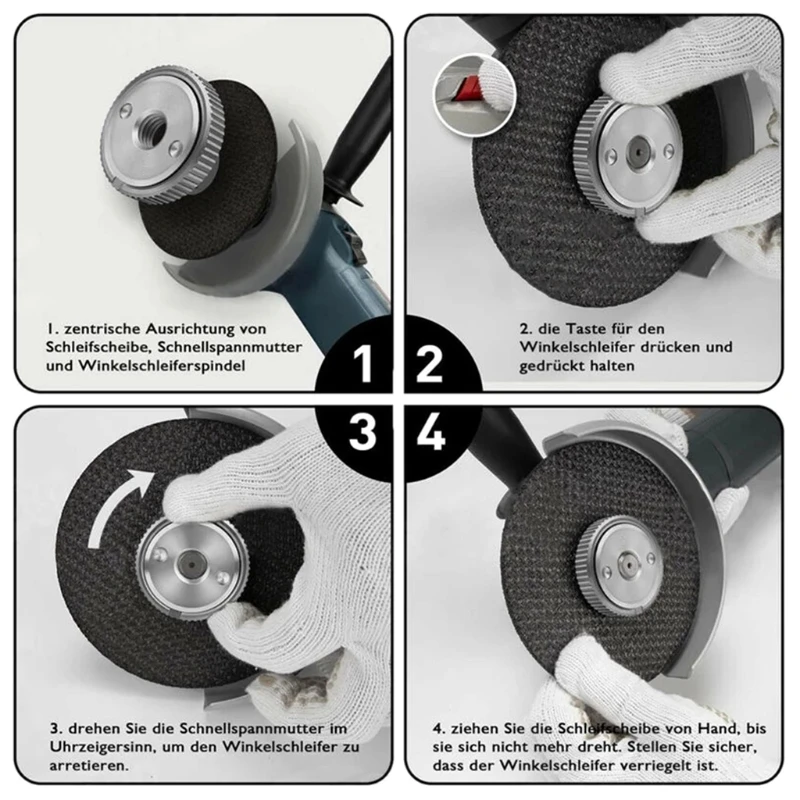 

M14 Thread Replacement Angle Grinder Inner Outer Flange Nut Set Tools A0KF