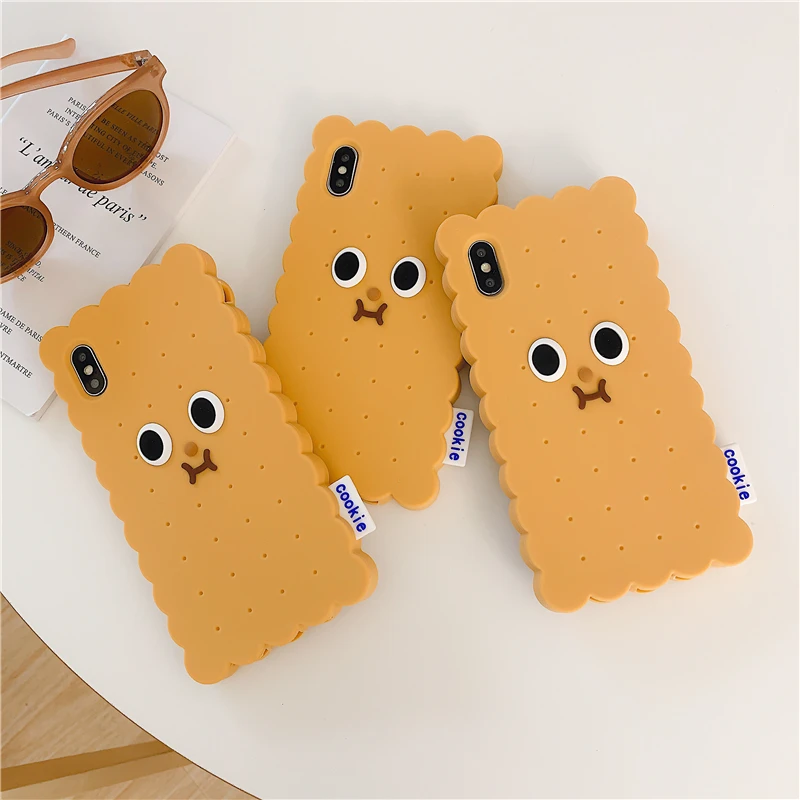 Милый чехол для телефона с изображением печенья iphone XS Max XR X задний Чехол 6 6s 7 8