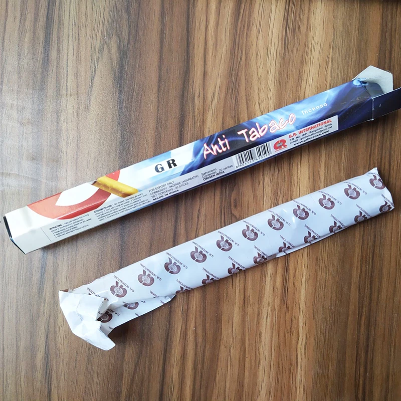 Anti Tabaco Натуральные индийские сандаловые палочки, ладан, одна упаковка, ручной работы, индийские ароматические палочки, ароматический аромат для дома, декор для гостиной - Аромат: Anti Tabaco