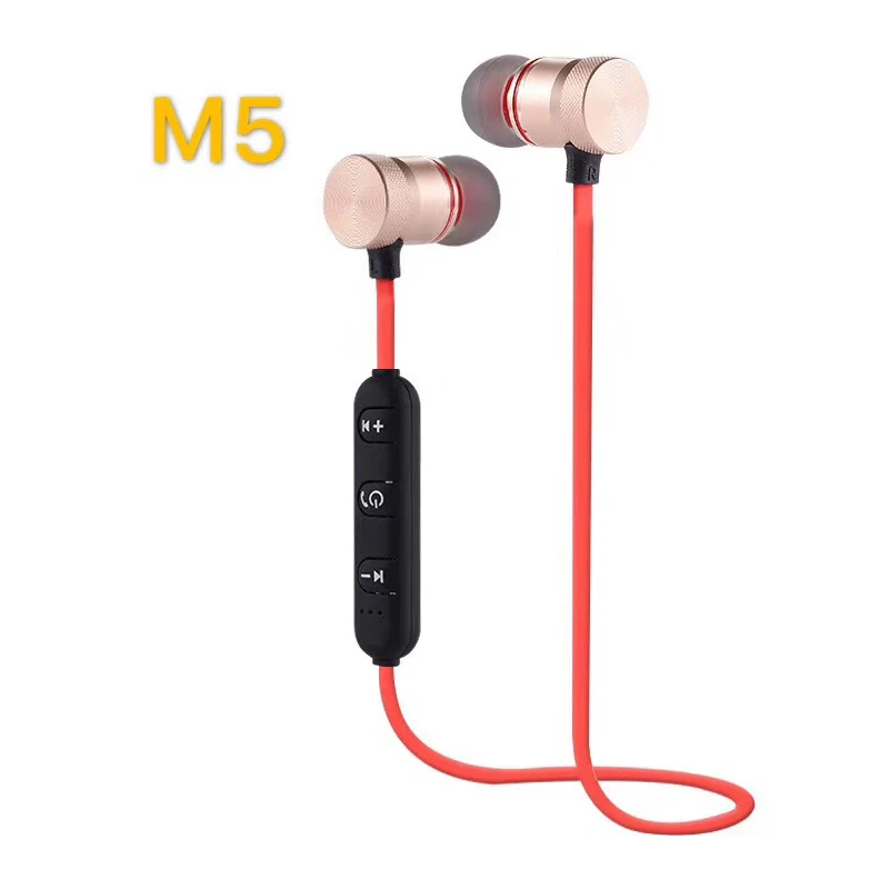 Магнитные наушники гарнитура M5 True Беспроводной Bluetooth Универсальный бас стерео