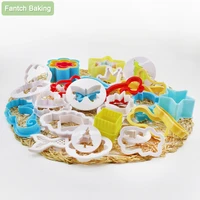 kinds plastic cutter mould cartoon cloud round love biscuit pastry press mold cake fondant flower decorating diy baking tool