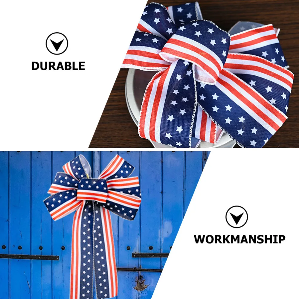 

1pc Independence Day Decorative Bowknot Patriotic Festival Prop (Colorful)