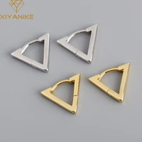 xiyanike 925 sterling silver triangle hoop earrings women fashion retro romanticttemperament light luxury jewelry accessories