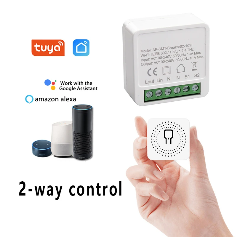 Мини Wifi Smart Switch 10A 2-полосный таймер управления беспроводные переключатели для Tuya