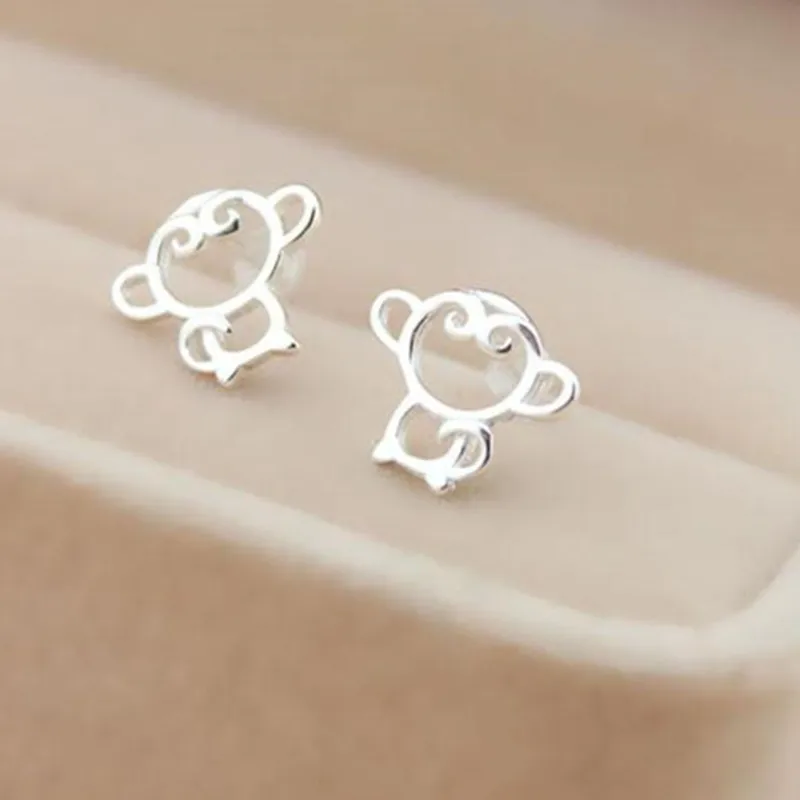 Женские серьги из нержавеющей стали YIERMEI2020Ben life cute monkey модные ювелирные изделия