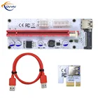 Плата расширения COVYIV VER008S PCI-E, Райзер 008S PCI Express, 1X до 16X, 4-контактный, 6-контактный, 15-контактный разъем SATA, светодиодный индикатор питания для видеокарты, быстрая доставка