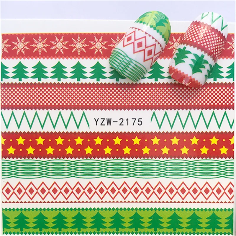 1 шт. зимние снежинки Лось цветок 3D наклейки для дизайна ногтей накладные