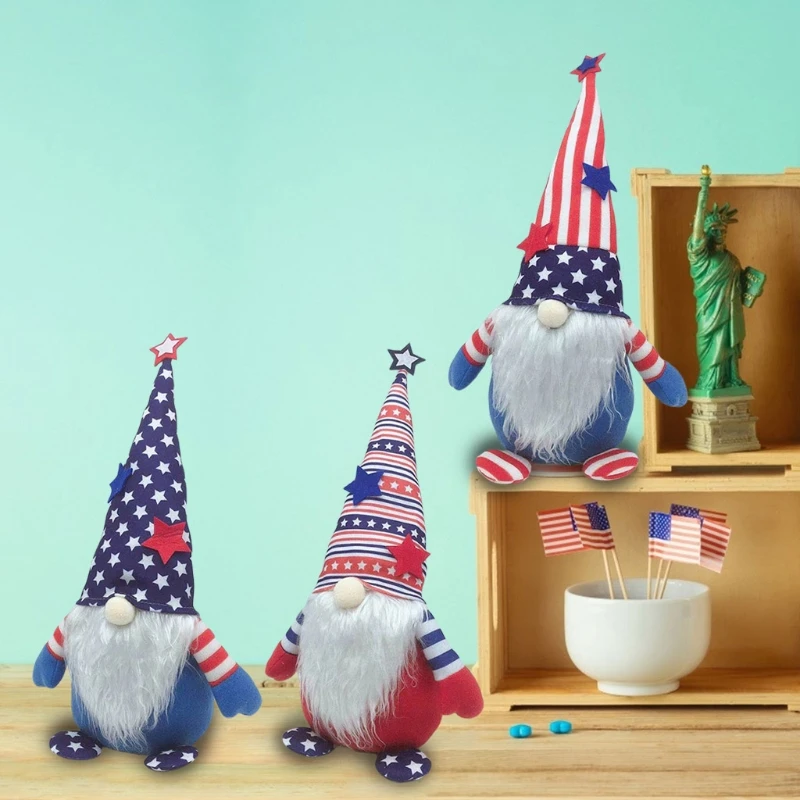 

Patriotic Gnome Veterans Day Independence Day Tomte 4th of July Gift Nisse Handmade Scandinavian Ornaments