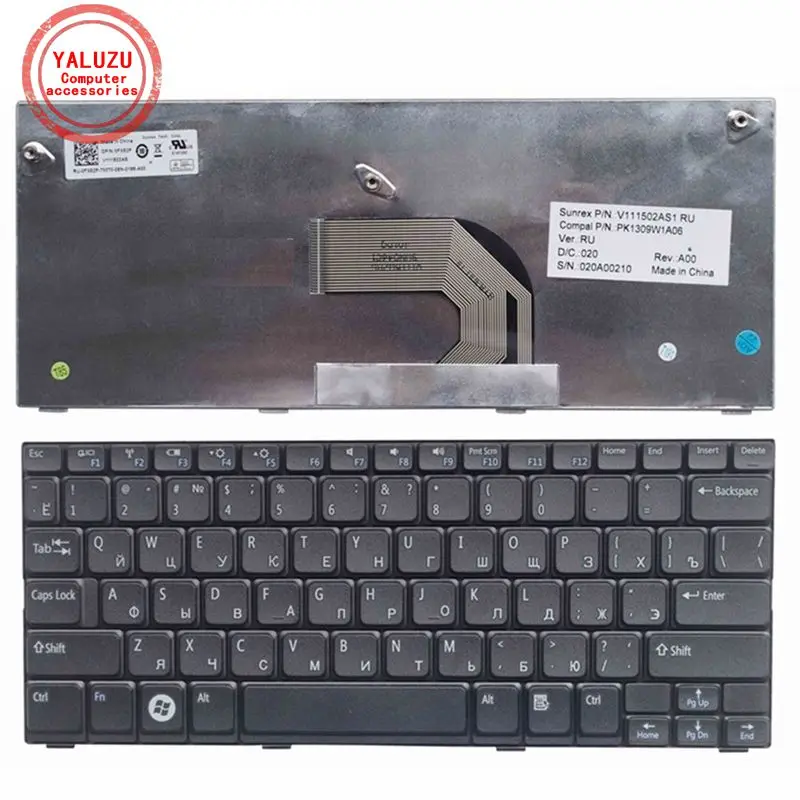 

NEW RU Laptop Keyboard For Dell Inspiron Mini10-1012 1014 1018 P04T P01T PK130F11A01 PK130F12A12 RUSSIAN Keyboard