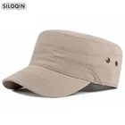 SILOQIN мужская темно-синяя кепка, военные шапки, новинка 2020, модная брендовая Кепка, спортивные кепки регулируемого размера, Мужская простая плоская кепка, Снэпбэк Кепка