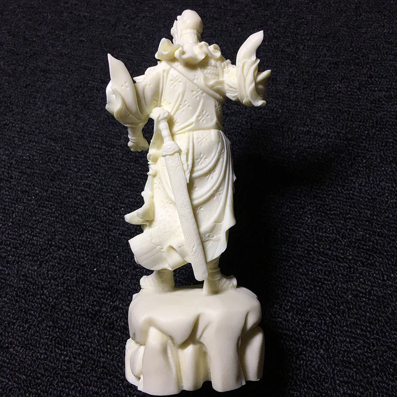 Белый бог войны реальная фотография Guan Yu Высококачественная статуя для