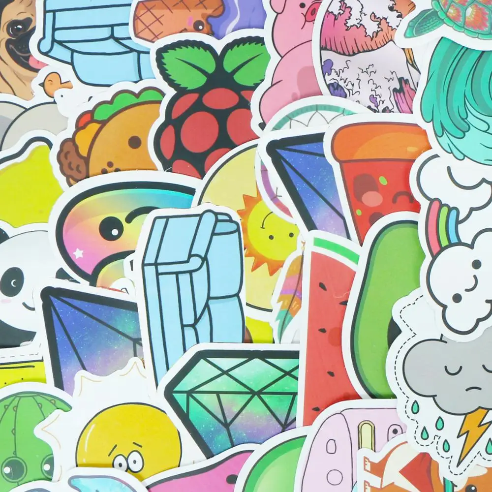 50 шт. Симпатичные Смешанные стильные VSCO Стикеры для девочек DIY водонепроницаемый