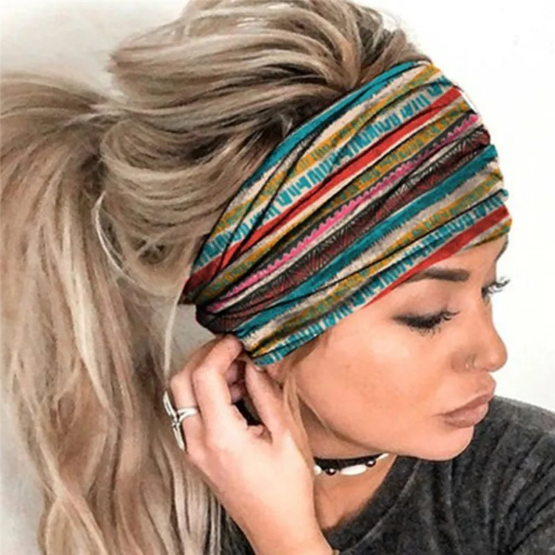 

Female Elastic Sports Wide Hair Band Outdoor Running Headscarf Casual Fitness Headband Clothing Accessories Leisure Headband