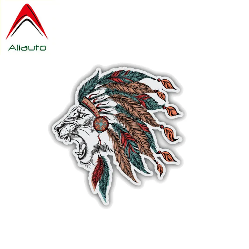 Наклейка Aliauto из ПВХ с изображением головы льва в индийском стиле для умного