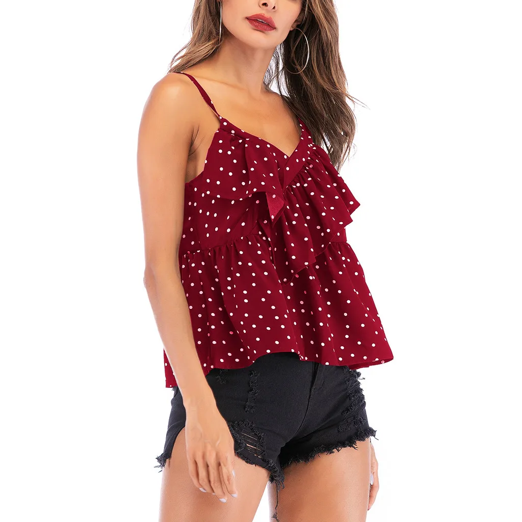 Женский сексуальный топ на бретелях с v образным вырезом и открытой спиной модный