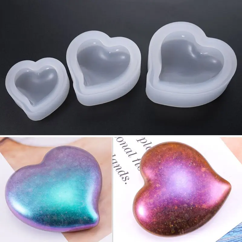 

Heart Shape Jewelry Mold Handmade DIY Pendant Necklace Making Model Mould Parts Decoration Candle Mold Soap Making Cake Decorati