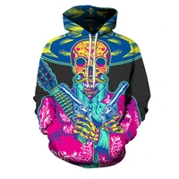 mens pullover sweatshirt cartoon 3d skull print hooded daily going out 3d print active exaggerated hoodies long sleeve loose