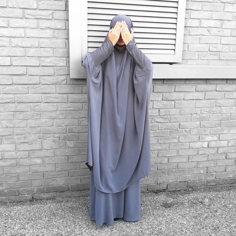 Молитвенная одежда Рамадан с капюшоном, абайя цзилбаб, мусульманский хиджаб, платье, кафтан, головной убор, длинный химар, скромный мусульма...