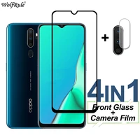 2pcs screen protector for oppo a5 2020 glass a35 a15 a15s a53 a32 a33 a53s a9 2020 tempered glass protective phone camera film