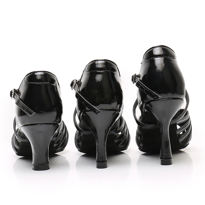 HROYL Latin Dance Shoes For Women Ladies Girls Ballrooom ModernTango Dancing Shoes Salsa Sandal Pratise Shoe 6/7.5/9CM Heels