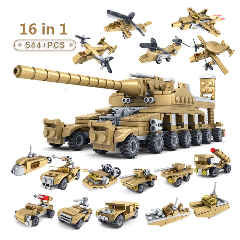 Совместимый Танк legoing tiger Panzer немецкая армия m1a2 abrams t90 ww2 военный автомобиль война